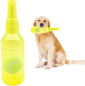 Dog Toys for Aggressive Chewers,Rubber Bottle Dog Toy Contains Tennis Ball,Indestructible Dog Toys for Large Dogs, Durable Dog Toys, Squeaky Dog Toys (Yellow, S)
