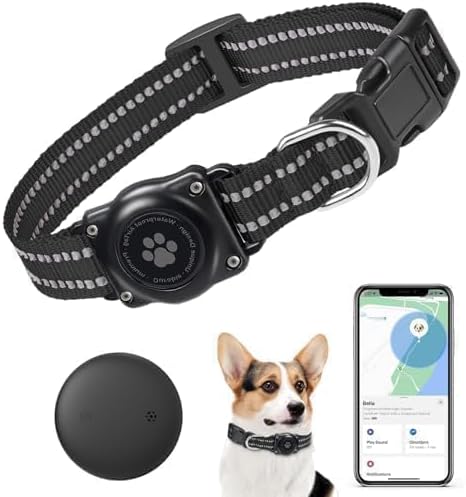(1 Pack) GPS Tracker for Dogs, Mini GPS Cat Tracker, Smart Pet Activity Tracker (iOS Only), No Monthly Fee, Compatible with Apple Find My, Anti-Lost, Finder Tag for Vehicles/Pets/Kids/Items