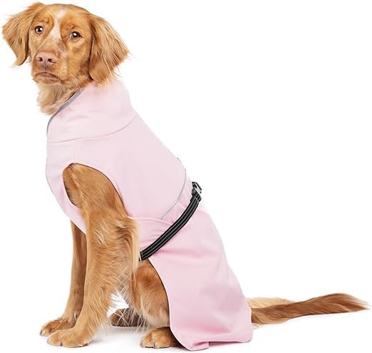 Goldpaw Rainpaw Waterproof Dog Raincoat - Durable Dog Rain Jacket for All Seasons - Easy to Wear, Adjustable, Premium Pet Outerwear - Made in The USA - Machine Washable - Pink - Size 8