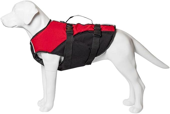 Stunt Puppy Float Doggy Life Jacket, Ergonomic Dog Life Vest for Swimming, Patented Design for Secure Fit, Large, Mango