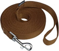 Dog/Puppy Obedience Recall Training Agility Lead - 15ft 20ft 30ft 40ft 50ft Training Leash - Great for Play, Camping, or Backyard (Brown, 40 Feet)