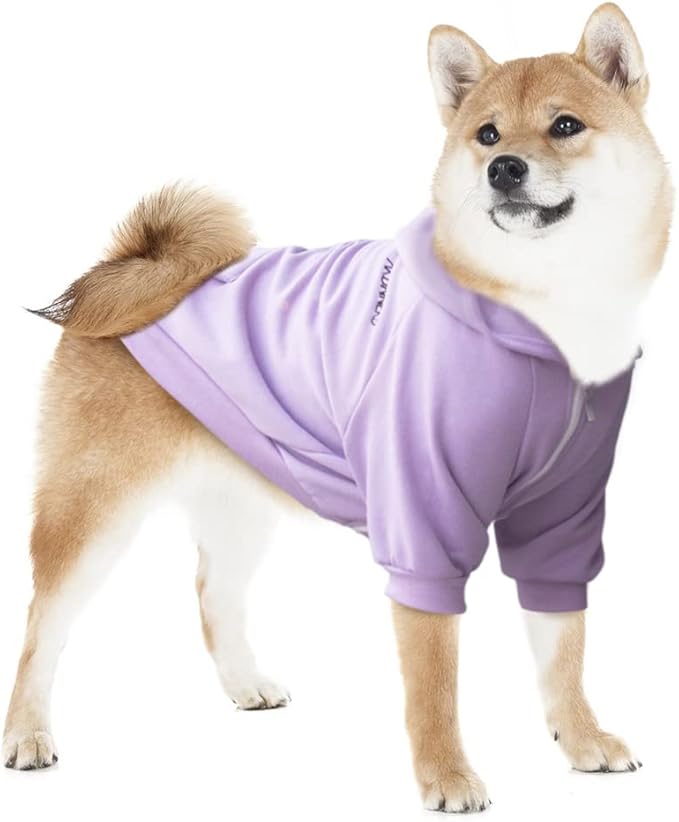 Extra Large Dog Clothes Hoodies Zip Up Sweaters for Big Dogs Alaskan Golden Retriever Purple 6XL