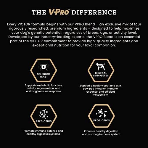 VICTOR Super Premium Dog Food – Purpose Hero Canine Kibble – Premium Gluten Free Dog Food for Active Adult Dogs – High Protein with Glucosamine and Chondroitin for Hip and Joint Health, 50lbs