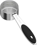 1PCS 1/8CUP(30ml) Dog Cat Food Scoop, Stainless Steel Measuring Cup, Metal Pet Scooper with Inner Precision Scale Measurement