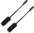 HOWGO Dog Rope,Dog Bungee Chaser 100% Sheepskin,Sheep Smell Tug for All Breeds(Black, Long Without Ball 2Pack)