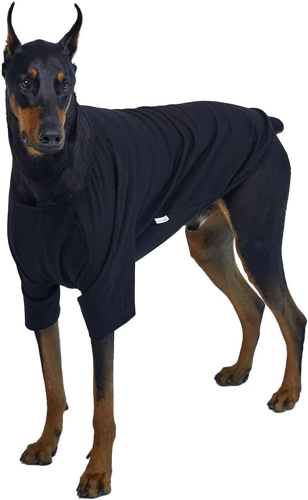 Dog Shirt for Small Dogs Plain T-Shirts Soft Breathable Dog Cotton Shirt pet Clothes (3X-Large, Black)