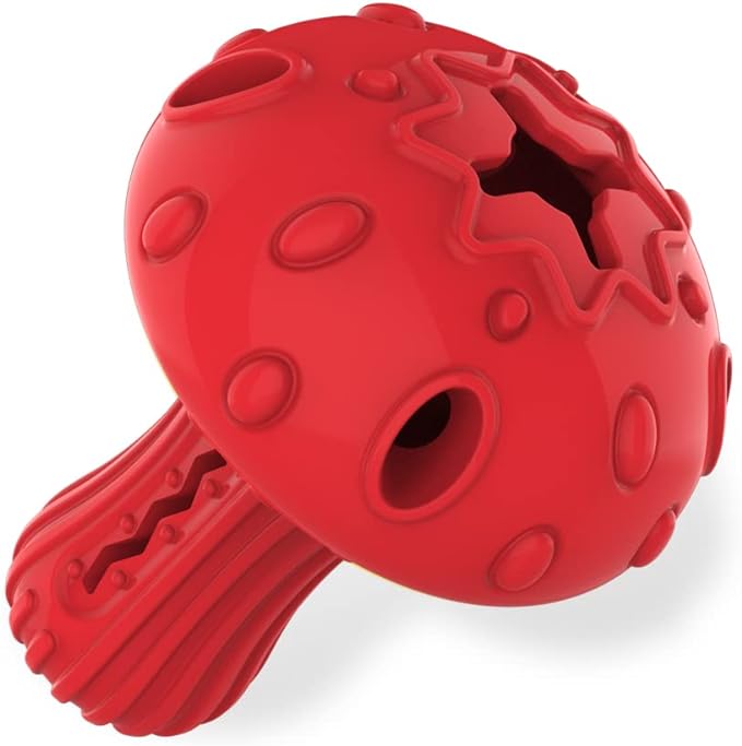 SCHITEC Dog Chew Toy for Large & Medium Dogs, Rubber Treat Dispensing Toy for Aggressive Chewers, Interactive Slow Feeder Tough Puzzle Toys Teeth Cleaning