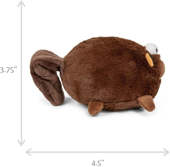 goDog Action Plush Beaver Animated Squeaky Dog Toy, Chew Guard Technology - Brown, One Size