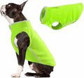 JACKO & CO - Fleece Vest Dog Sweater with Leash Ring - Soft, Warm & Lightweight Pullover Coat for Small & Medium Dogs, Puppies & Cats - Cozy Fall/Winter/Spring Pet Jacket (Lime Green, Medium 6-10lbs)