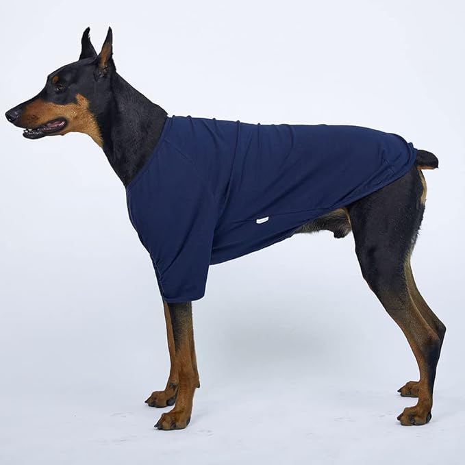 Dog Shirt for Small Dogs Plain T-Shirts Soft Breathable Dog Cotton Shirt pet Clothes (4X-Large, Navy)