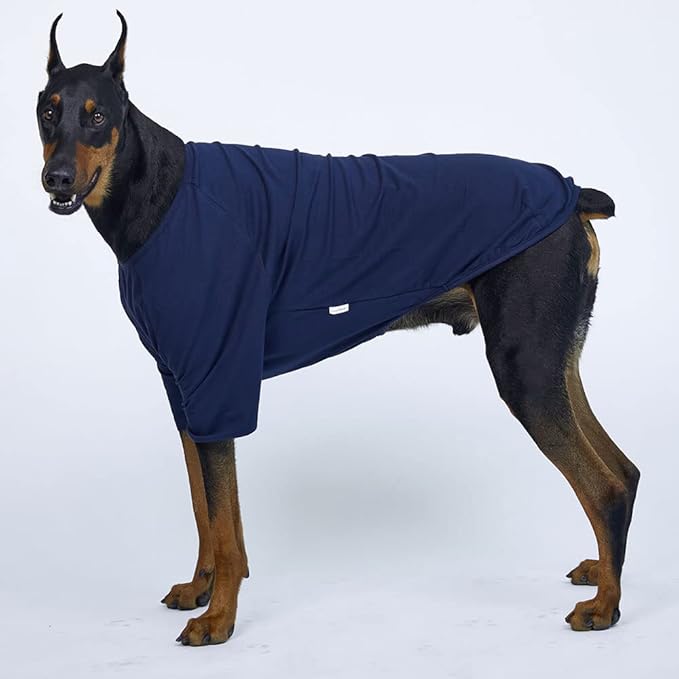 Dog Shirt for Small Dogs Plain T-Shirts Soft Breathable Dog Cotton Shirt pet Clothes (X-Large, Navy)