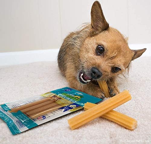 Himalayan Dog Chew Churro Yak Cheese Dog Chews, 100% Natural, Long Lasting, Gluten Free, Healthy & Safe Dog Treats, Lactose & Grain Free, Protein Rich, For All Breeds, Soft, Chicken Flavor, 4 Pack