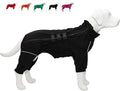 Dogs Waterproof Jacket, Lightweight Waterproof Jacket Reflective Safety Dog Raincoat Windproof Snow-Proof Dog Vest for Small Medium Large Dogs Black 5XL