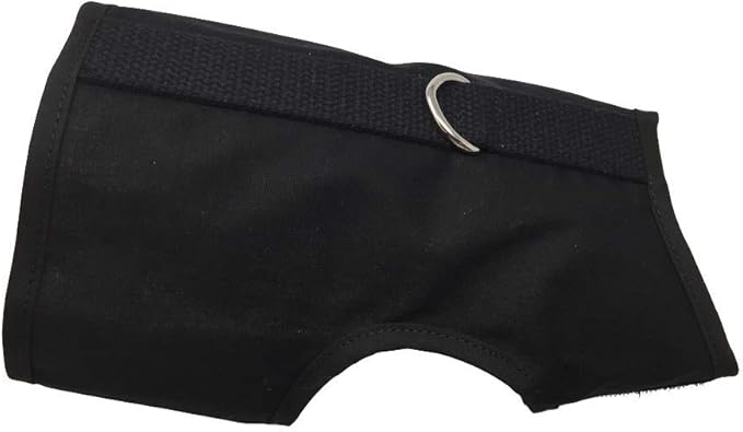 Kitty Holster Cat Harness – Secure Cat Harness for Walking, Soft Cotton Cat Accessories, Comfortable Fit, Strong Hook-and-Loop Closure, Made in USA – Black, XL