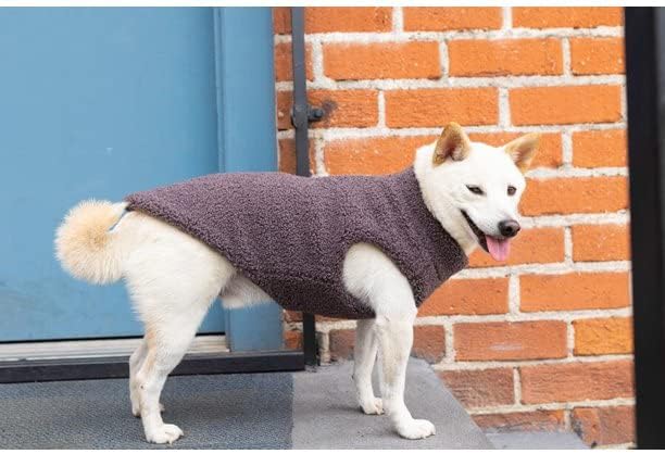 Gooby Sherpa Vest Dog Sweater - Warm Gray, 3X-Large - Warm Fuzzy Fleece Step in Dog Jacket Without Ring Leash for Small to Medium Dogs