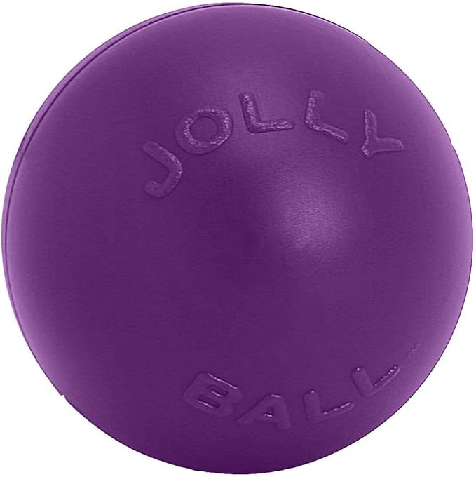 Jolly Pets Push-n-Play Ball Dog Toy, 10 Inches/Large, Red (310 RD)