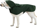Raincoat Packable Hooded Dog Rain Jacket Reflective Strips Lightweight Adjustable Poncho for Small Medium Large Dogs Army GreenXS (Back:11 Inches)