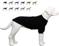 Lovelonglong Ribbed Dog T-Shirt Cotton Knitted Dog Sweaters for All Season Pet T-Shirts for Large Medium Small Dogs Black L