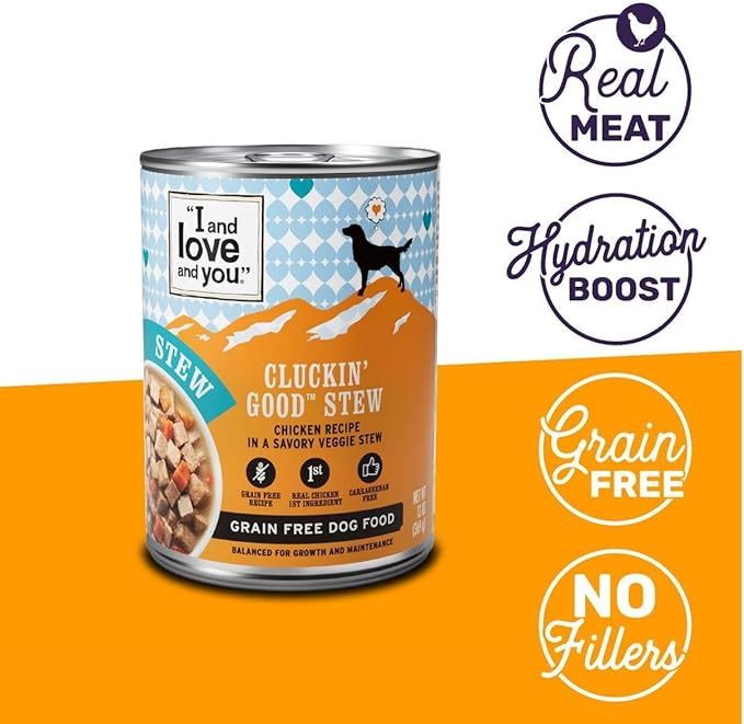 "I and love and you" Naked Essentials Wet Dog Food - Grain Free and Canned, Chicken, 13-Ounce, Pack of 12 Cans