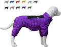 Purple Dog Jacket, Windproof & Waterproof, Reflective, Adjustable, Zippered, Snow Jacket for Small to Large Dogs