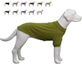 Lovelonglong Ribbed Dog T-Shirt Cotton Knitted Dog Sweaters for All Season Pet T-Shirts for Large Medium Small Dogs Olive Green XS