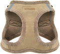 Best Pet Supplies - All Weather Mesh/Plush, Reflective, No Pull Harness for Small, Medium Dogs, Cats - Secure with Hook & Loop Fastener, Buckle, Double D-Rings - Latte Suede, L