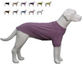 Lovelonglong Ribbed Dog T-Shirt Cotton Knitted Dog Sweaters for All Season Pet T-Shirts for Large Medium Small Dogs Taro Purple S