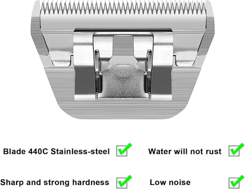 30W Detachable Dog Grooming Wide Blades,Compatible with Andis,Oster A5,Wahl KM10 Series Clippers,Cut Length 1/50”(0.5mm)