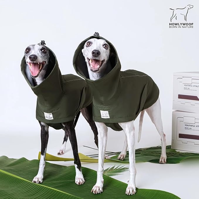 Waterproof Dog Raincoat, Hooded Raincoat for Dachshund Whippet Small Medium Large Dogs, Adjustable Dog Rain Coat Jacket (04(Chest 20''-23'', Back 16.5-18.5''))