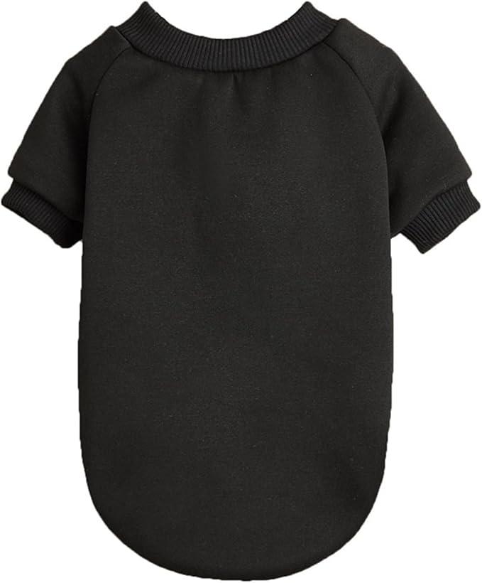 Puppy Sweater for Small Dogs Clothes Warm Winter Cat Clothe Pet Sweatshirt Knitwear Doggie Kitten Clothing, Black, Small