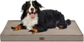 Outdoor Extra Large Dog Crate Bed, XXL Waterproof Dog Bed for Giant Breeds Dogs, 47x29 Inch Orthopedic Egg Crate Foam Pet Mat with Removable Cooling Cover, Khaki