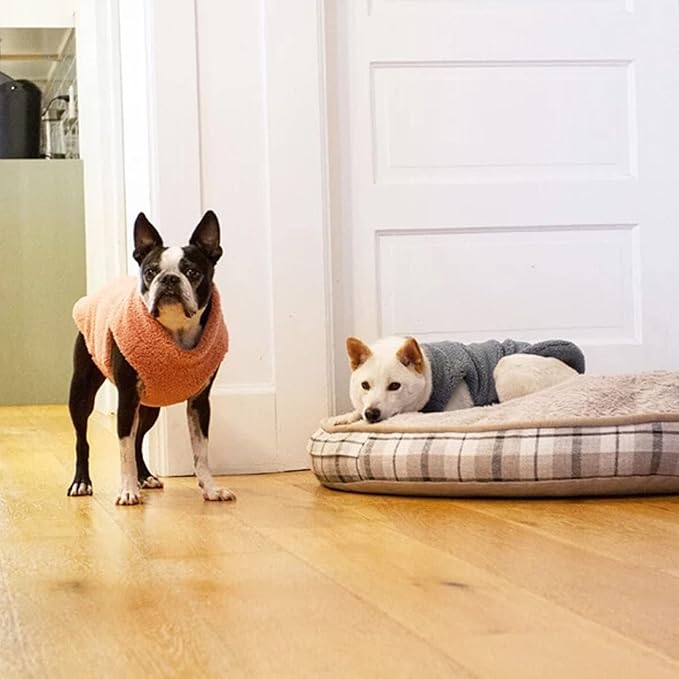 Gooby Sherpa Vest - Mauve Pink, Large - Warm Fuzzy Fleece Step in Dog Jacket Without Ring Leash - Winter Small Dog Sweater - for Everyday Use