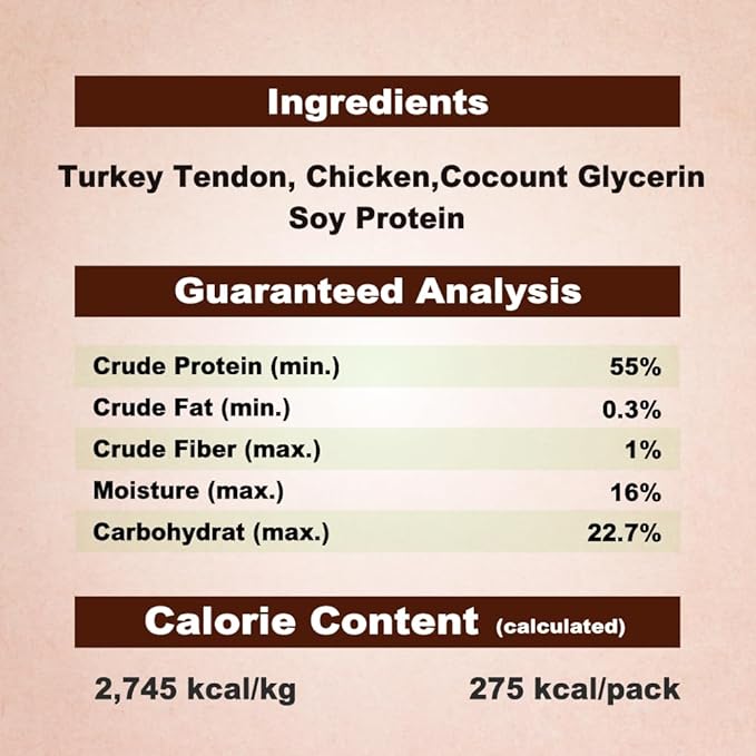 AFreschi Turkey Tendons for Dogs, USA-Sourced, Healthy Dog Treats, Rawhide-Free Puppy Chews, All Natural, Hypoallergenic Dog Treats, Classic Series, Braided Sticks, 3.5 oz Pack