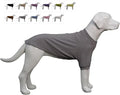 Lovelonglong Ribbed Dog T-Shirt Cotton Knitted Dog Sweaters for All Season Pet T-Shirts for Large Medium Small Dogs Dark Gray L