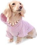 DJANGO Dog Hoodie – Warm, Lightweight, Soft & Stretchy Dog Sweater with Hood, Harness Hole & Elastic Waistband – Cozy Sweatshirt for Small Dogs up to 25 lbs, Dachshunds & Puppies – Blush Pink, X-Small