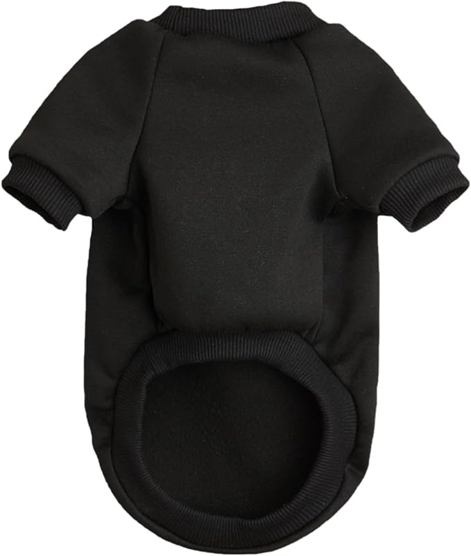 Puppy Sweater for Small Dogs Clothes Warm Winter Cat Clothe Pet Sweatshirt Knitwear Doggie Kitten Clothing, Black, X-Large