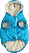 Fleece Lining Extra Warm Dog Hoodie in Winter for Large Dogs Jacket Pet Coats with Hooded,Light Blue XXL