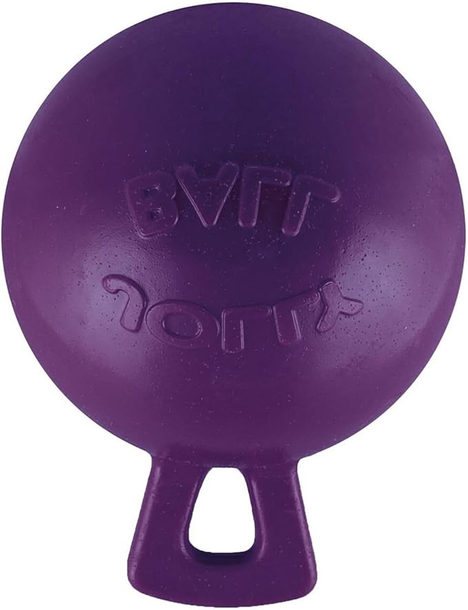 Jolly Pets Tug-n-Toss - Heavy Duty Chew Ball w/ Handle (Orange, 8")