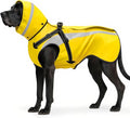 Mosucoirl Dog Raincoat Waterproof Raincoats for Dog Reflective Dogs Rain Jackets with Hood Hoodie Pet Rain Poncho Coat for Small Medium Large Dogs Puppies S-XXL (Yellow, XL)