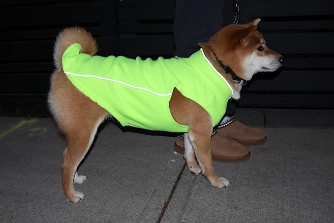 JACKO & CO - Fleece Vest Dog Sweater with Leash Ring - Soft, Warm & Lightweight Pullover Coat for Small & Medium Dogs, Puppies & Cats - Cozy Fall/Winter/Spring Pet Jacket (Lime Green, XL 17-25lbs)