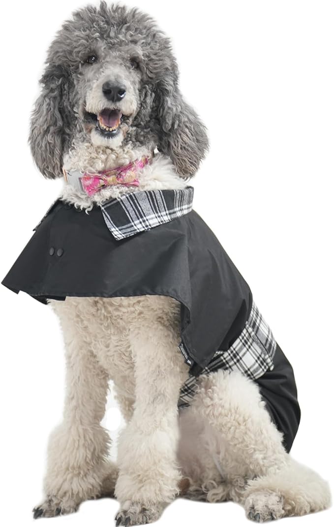 MAMORE Dog Jacket Waterproof Outdoor Vest for Smal Medium Large Dogs, Windproof Adjustable Breathable Lightweight Fashion Casual Dog Clothes (Black&White, XX-Large)