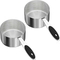 2PCS 1CUP(237ml) Dog Cat Food Scoop, Stainless Steel Measuring Cup, Metal Pet Scooper with Inner Precision Scale Measurement