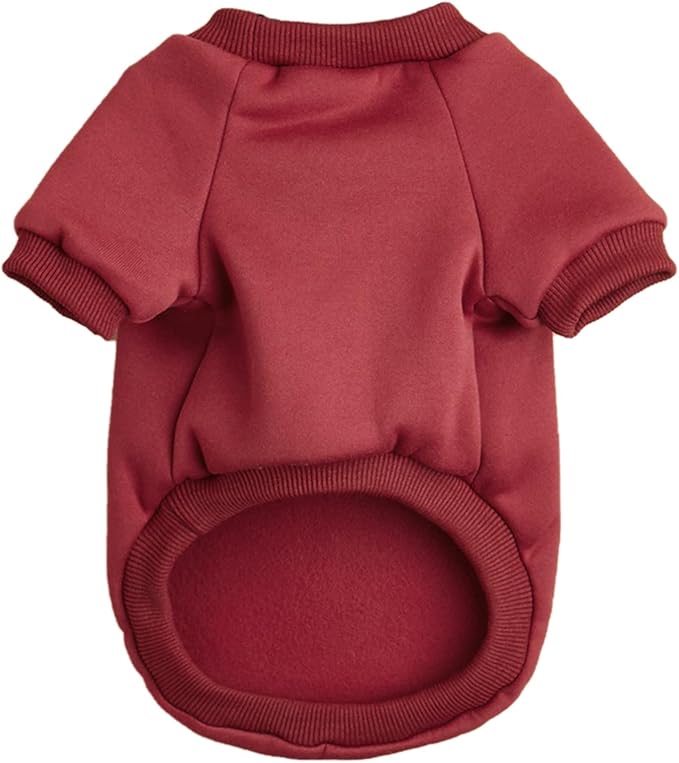 Puppy Sweater for Small Dogs Clothes Warm Winter Cat Clothe Pet Sweatshirt Knitwear Doggie Kitten Clothing, Wine, X-Large