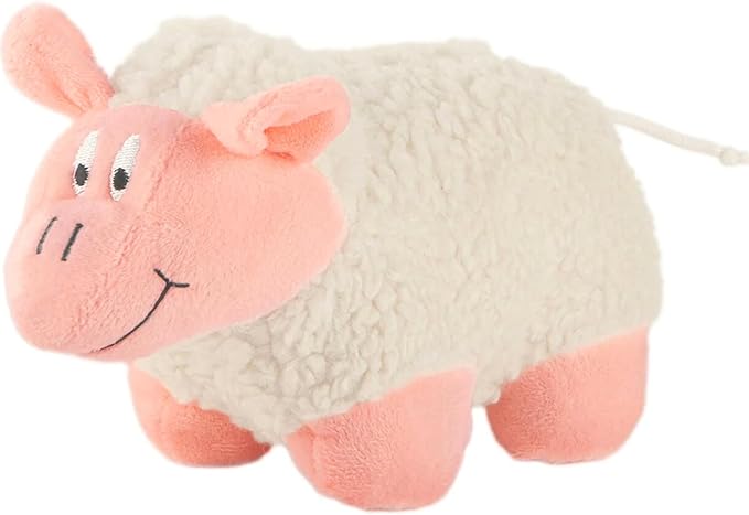 Jeffers Pet Plush Dog Toy with Squeaker, Fleecy Lamb 9" - Soft Crinkle Fabric, Safe & Durable, Healthy Fun for Small & Medium Dogs, Interactive Play, Fetch, Tug - Best Gift for Active Games