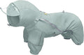 WOOFO Full-Coverage Dog Raincoat, Lightweight, Comfortable, Adjustable & Easy to Wear Dog Rain Jacket, Detachable Cap, Reflective Strip (Mint, MS)