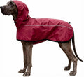 Mosucoirl Dog Raincoat Jacket Reflective Adjustable Hooded Pet Poncho Rain Coats with Leash Hole Waterproof Clothes for Small Medium Large Dogs (Red, XXL)