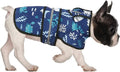 HDE Dog Raincoat Jacket Reflective Adjustable Hooded Pet Poncho Rain Coat with Leash Hole for Small to X-Large Dogs Sharks - M