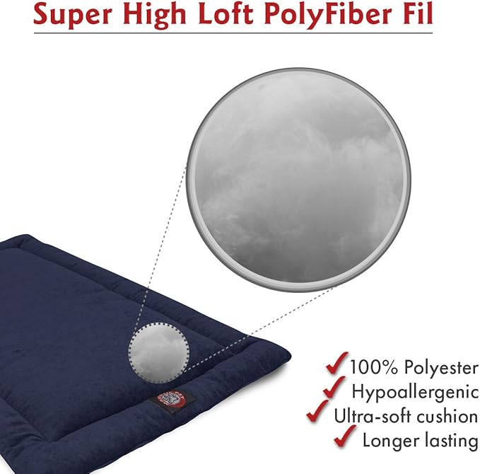 42" Villa Navy Blue Crate Dog Bed Mat By Majestic Pet Products