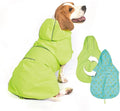 Dog Raincoat Reversible, Single Side Slicker Poncho Adjustable Waterproof Dog Rain Jacket with Leash Hole/Reflective Stripe Hooded Snowproof Windproof Clothes for Small to 3X-Large Dogs, S