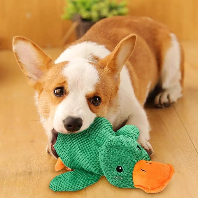 Dog Toys for Aggressive Chewers,2025 Upgraded Dog Chew Toys for Small Large Dogs,Indestructible Puppy Teething Toys,Plush Yellow Stuffed Duck Toy (Pink, Medium)